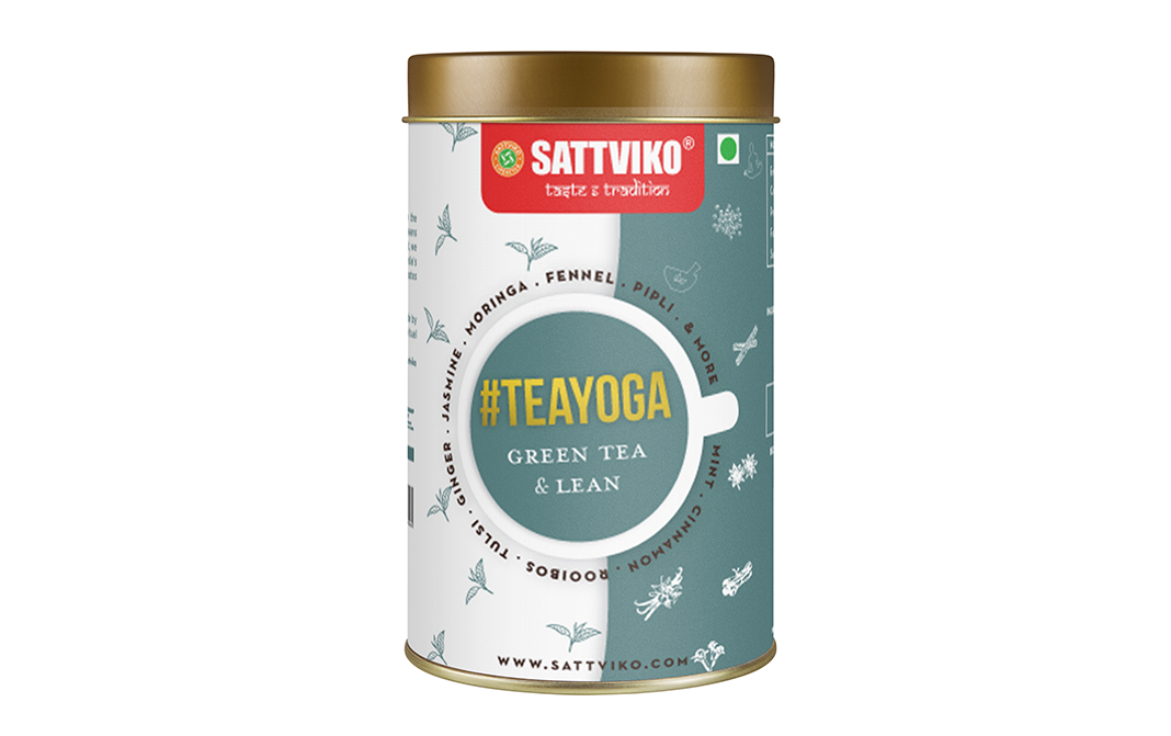 Sattviko TeaYoga Green Tea & Lean   Tin  120 grams